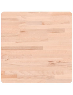 Piano per Tavolo 50x50x2,5 cm Quadrato Legno Massello di Faggio 2