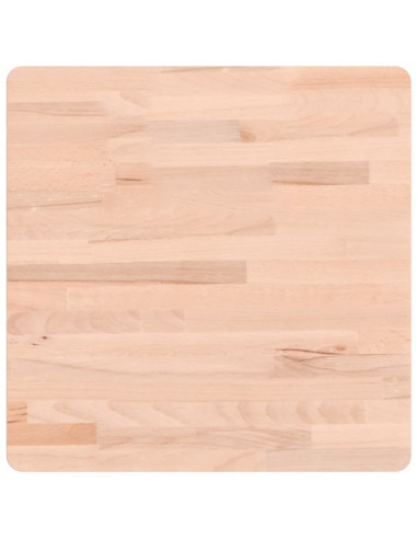 Piano per Tavolo 50x50x2,5 cm Quadrato Legno Massello di Faggio