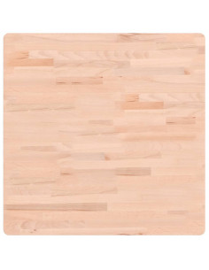Piano per Tavolo 70x70x2,5 cm Quadrato Legno Massello di Faggio 2
