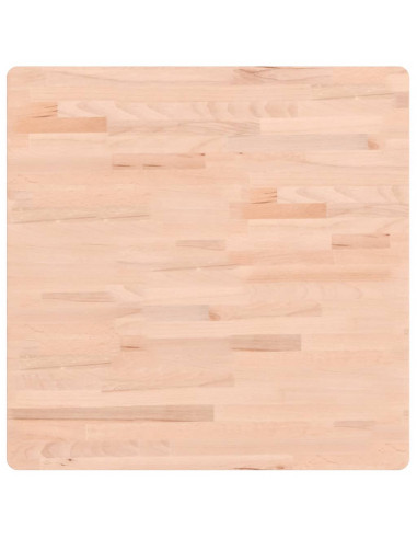 Piano per Tavolo 70x70x2,5 cm Quadrato Legno Massello di Faggio