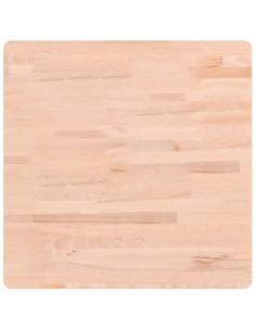 Piano per Tavolo 60x60x4 cm Quadrato Legno Massello di Faggio 2