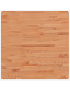 Piano per Tavolo 70x70x4 cm Quadrato Legno Massello di Faggio 2