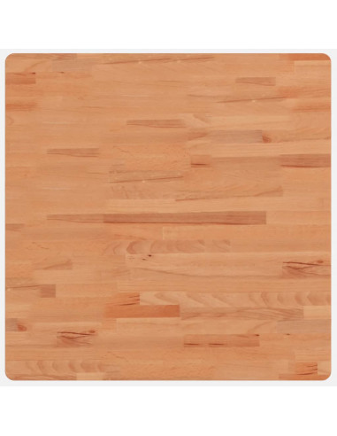 Piano per Tavolo 70x70x4 cm Quadrato Legno Massello di Faggio