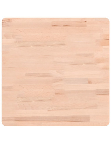 Piano per Tavolo 50x50x1,5 cm Quadrato Legno Massello di Faggio