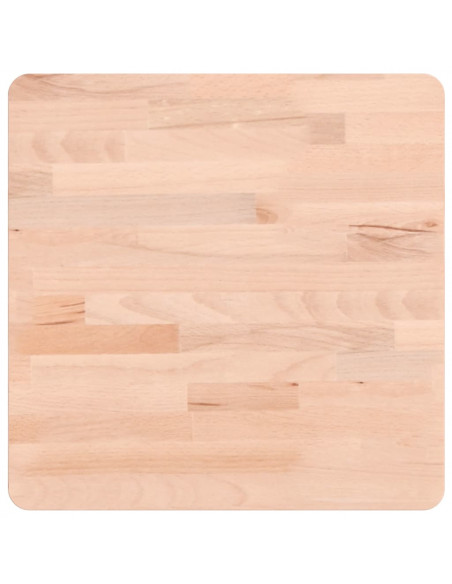 Piano per Tavolo 40x40x2,5 cm Quadrato Legno Massello di Faggio