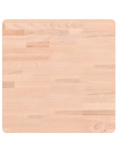 Piano per Tavolo 50x50x4 cm Quadrato Legno Massello di Faggio 2