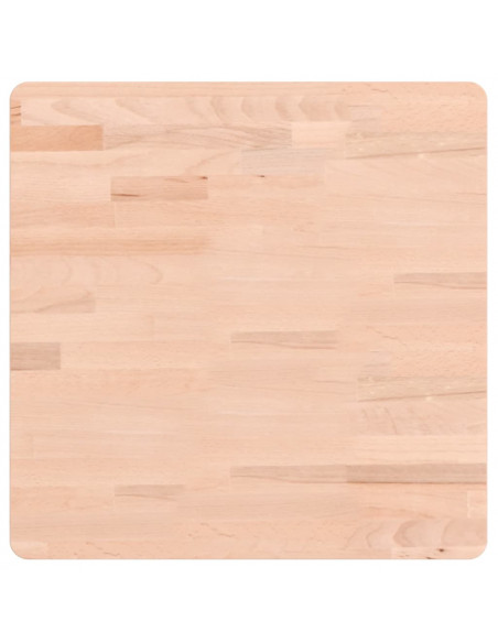 Piano per Tavolo 50x50x4 cm Quadrato Legno Massello di Faggio