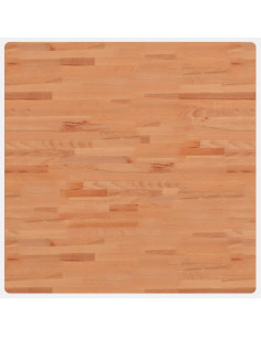 Piano per Tavolo 90x90x2,5 cm Quadrato Legno Massello di Faggio 2