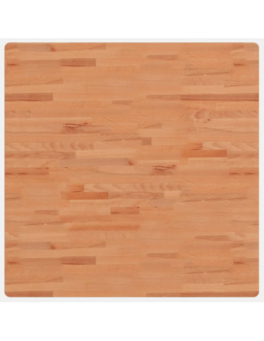 Piano per Tavolo 90x90x2,5 cm Quadrato Legno Massello di Faggio
