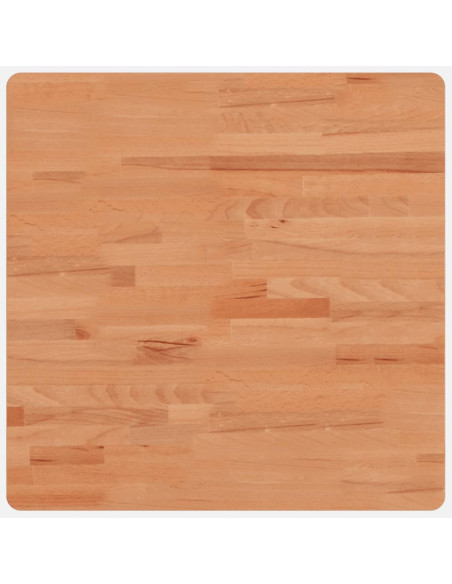 Piano per Tavolo 60x60x4 cm Quadrato Legno Massello di Faggio