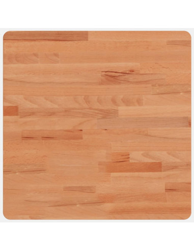 Piano per Tavolo 50x50x1,5 cm Quadrato Legno Massello di Faggio