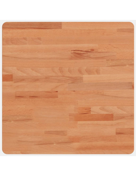 Piano per Tavolo 50x50x1,5 cm Quadrato Legno Massello di Faggio