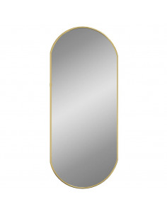 Specchio da Parete Dorato 70x30 cm Ovale 2