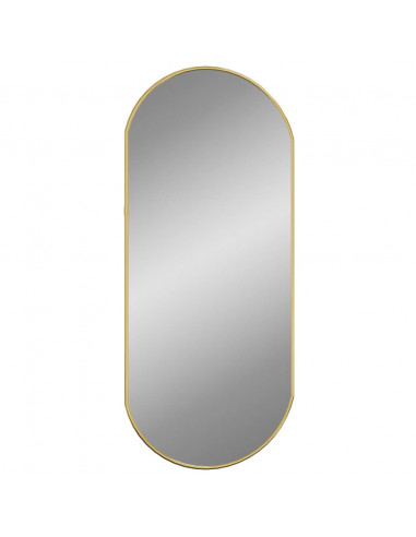 Specchio da Parete Dorato 70x30 cm Ovale