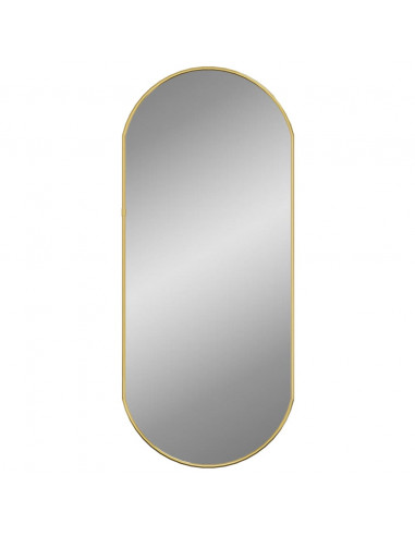 Specchio da Parete Dorato 70x30 cm Ovale