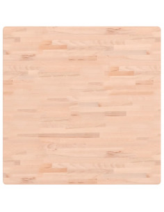 Piano per Tavolo 90x90x2,5 cm Quadrato Legno Massello di Faggio 2