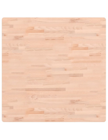 Piano per Tavolo 90x90x2,5 cm Quadrato Legno Massello di Faggio