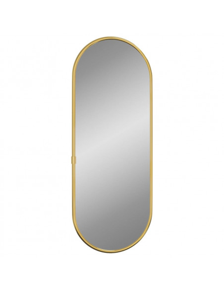 Specchio da Parete Dorato 40x15 cm Ovale