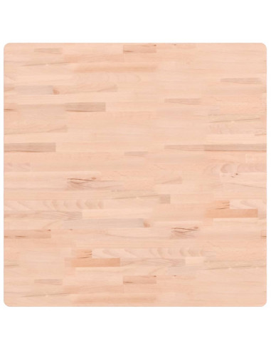 Piano per Tavolo 80x80x1,5 cm Quadrato Legno Massello di Faggio