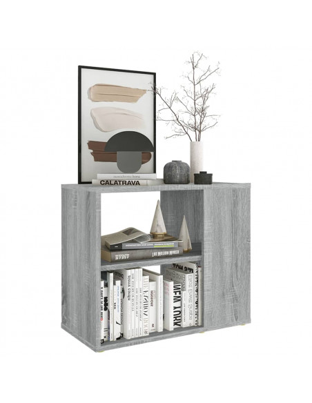 Mobiletto Laterale Grigio Sonoma 60x30x50 cm Legno Multistrato