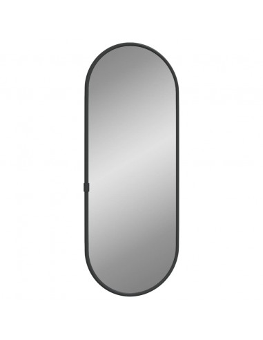 Specchio da Parete Nero 40x15 cm Ovale