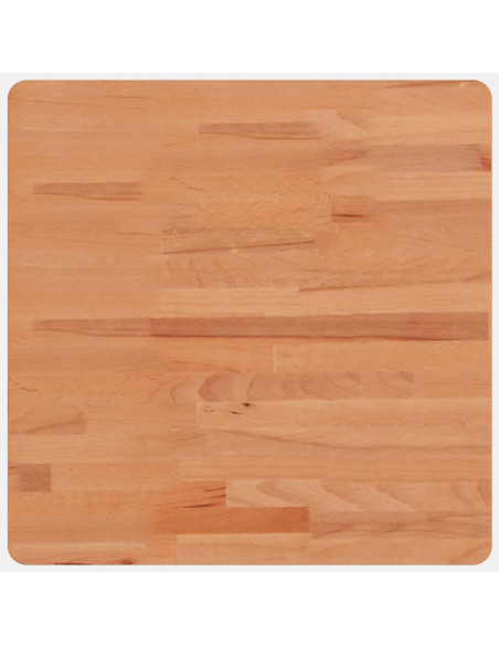 Piano per Tavolo 50x50x2,5 cm Quadrato Legno Massello di Faggio