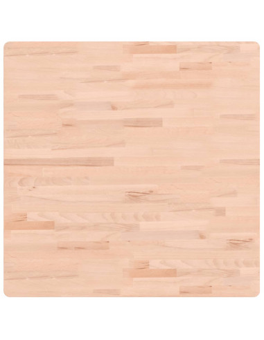 Piano per Tavolo 80x80x2,5 cm Quadrato Legno Massello di Faggio