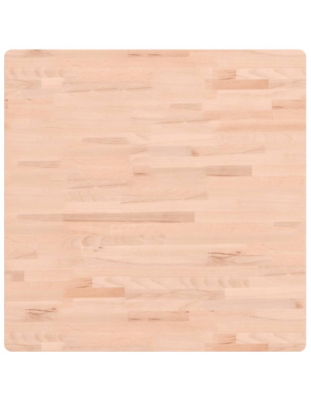 Piano per Tavolo 80x80x4 cm Quadrato Legno Massello di Faggio