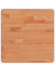 Piano per Tavolo 40x40x2,5 cm Quadrato Legno Massello di Faggio 2