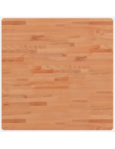 Piano per Tavolo 80x80x1,5 cm Quadrato Legno Massello di Faggio