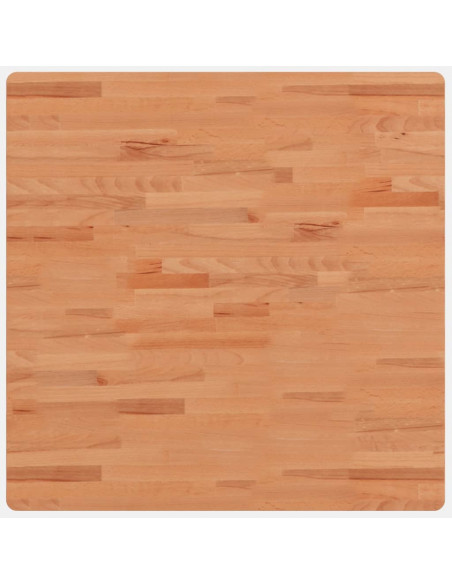 Piano per Tavolo 80x80x1,5 cm Quadrato Legno Massello di Faggio