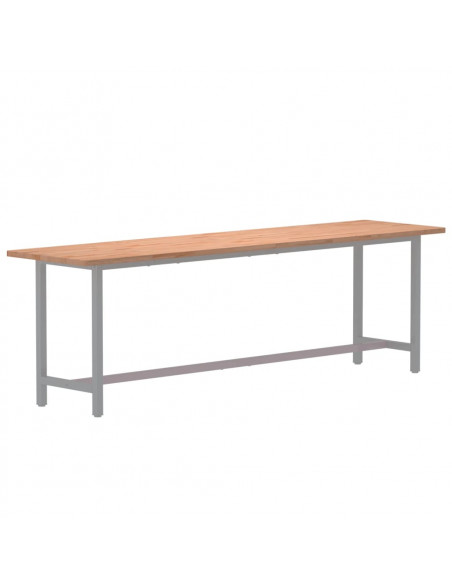 Piano per Banco da Lavoro 220x55x2,5 cm Legno Massello Faggio