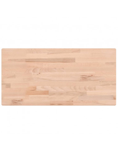 Piano Tavolo 100x50x1,5cm Rettangolare Legno Massello Faggio