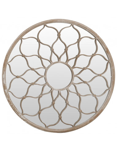 Specchio da Giardino Sabbia 60x3 cm in Ferro Rotondo da Esterno