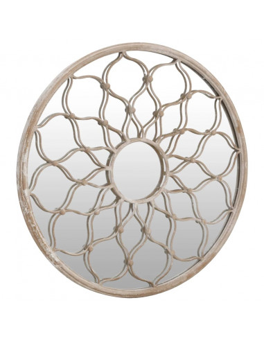 Specchio da Giardino Sabbia 60x3 cm in Ferro Rotondo da Esterno