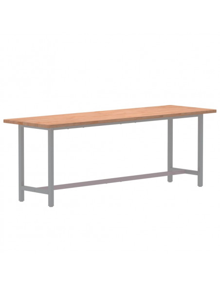 Piano Scrivania 180x55x2,5 cm in Legno Massello di Faggio