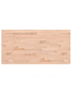 Piano Tavolo 80x40x1,5cm Rettangolare Legno Massello Faggio 2