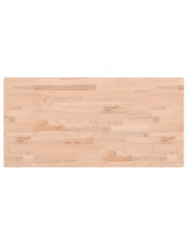 Piano Tavolo 80x40x1,5cm Rettangolare Legno Massello Faggio