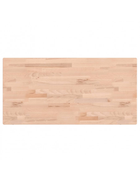 Piano Tavolo 80x40x1,5cm Rettangolare Legno Massello Faggio
