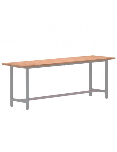 Piano Scrivania 200x55x2,5 cm in Legno Massello di Faggio