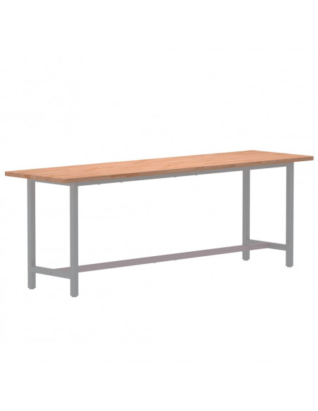 Piano Scrivania 200x55x2,5 cm in Legno Massello di Faggio