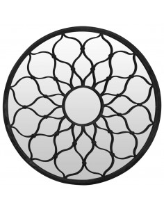 Specchio Nero 60x3 cm Rotondo in Ferro per Uso Interno 2