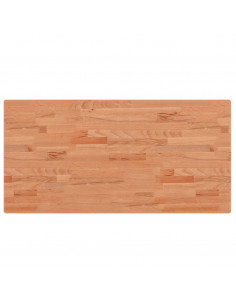 Piano Tavolo 100x50x2,5cm Rettangolare Legno Massello di Faggio 2
