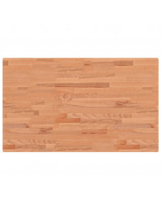 Piano Tavolo 100x60x2,5cm Rettangolare Legno Massello di Faggio 2