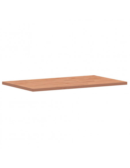 Piano Tavolo 100x60x2,5cm Rettangolare Legno Massello di Faggio