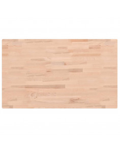 Piano Tavolo 100x60x4cm Rettangolare Legno Massello di Faggio 2