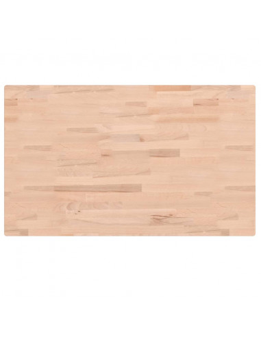 Piano Tavolo 100x60x4cm Rettangolare Legno Massello di Faggio