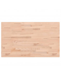 Piano Tavolo 100x60x1,5cm Rettangolare Legno Massello Faggio 2