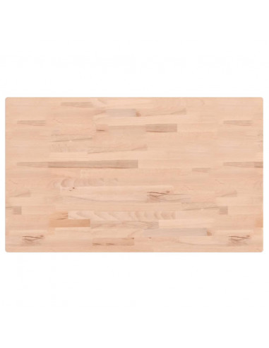 Piano Tavolo 100x60x1,5cm Rettangolare Legno Massello Faggio