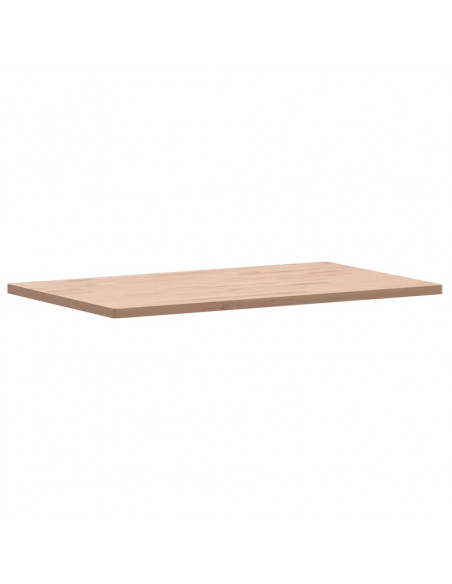 Piano Tavolo 100x60x2,5cm Rettangolare Legno Massello di Faggio